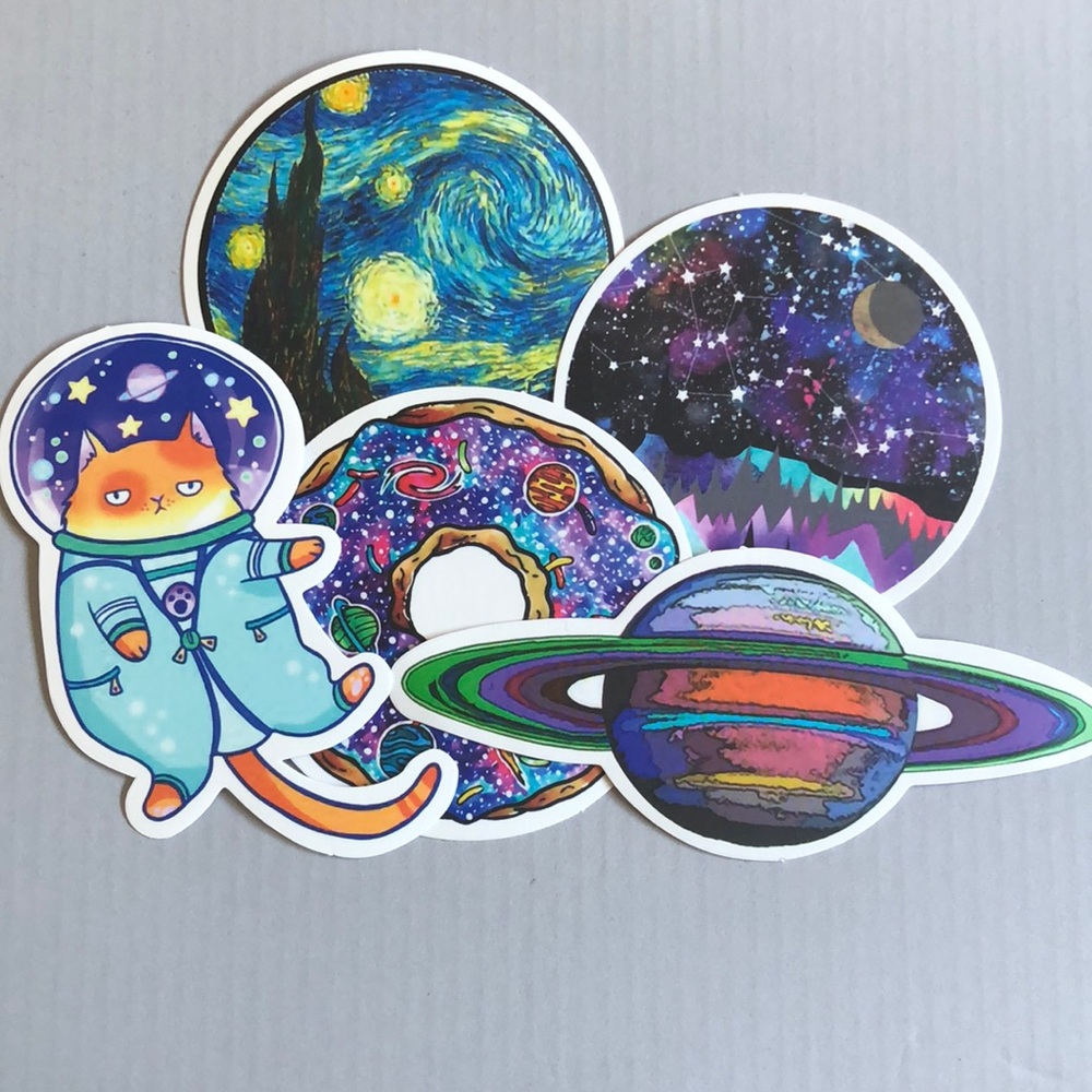 Waterproof space stickers
